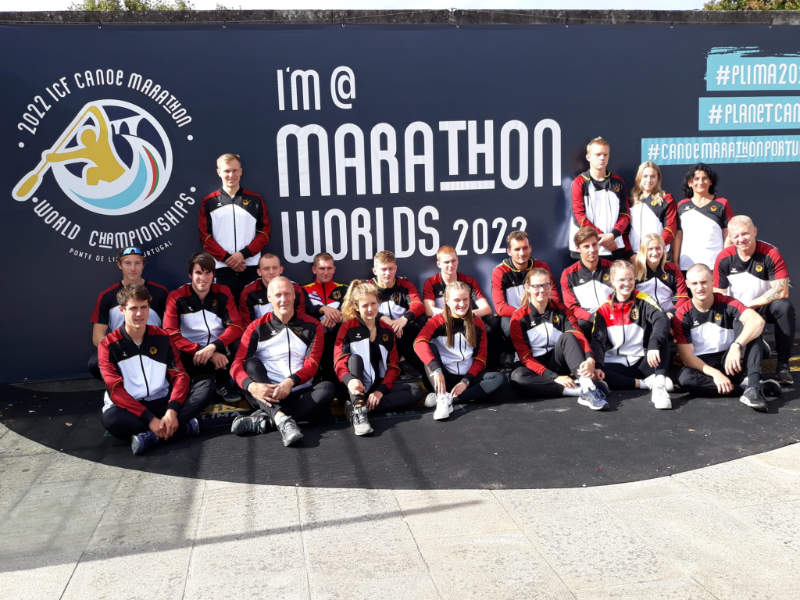Ein Bild der deutschen Nationalmannschaft Kanu-Marathon